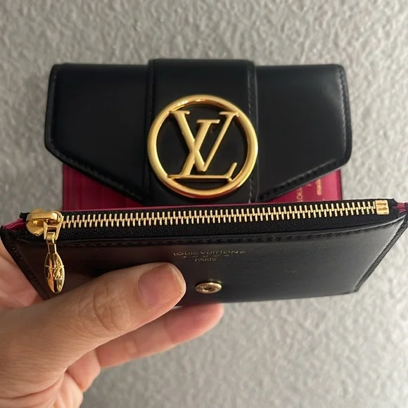 Louis Vuitton Calfskin Portefeuille Wallet compact Neuf Pont LV Leather - Picture 9 of 9